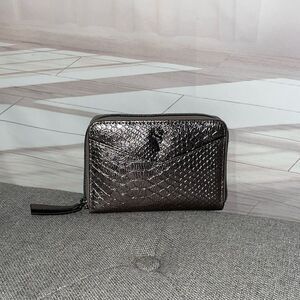 Simply Vera Vera Wang Short Zippy Wallet Metallic Gunmetal